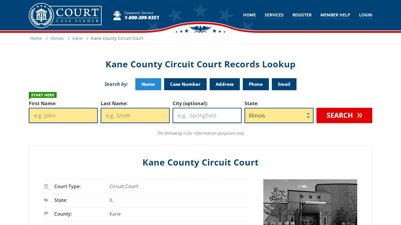 Kane County Circuit Court Records Lookup - CourtCaseFinder.com